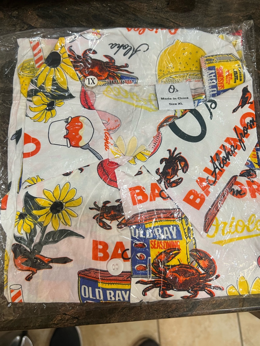Baltimore Orioles SGA 2026 Old Bay Aloha Hawaiian Shirt XL NWT
